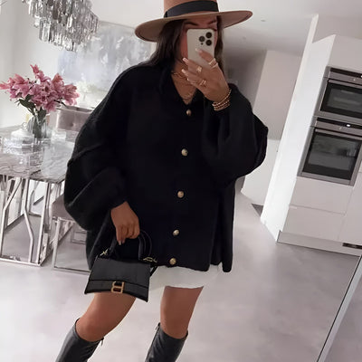 Auriane™ | Cardigan oversize douillet, col rond