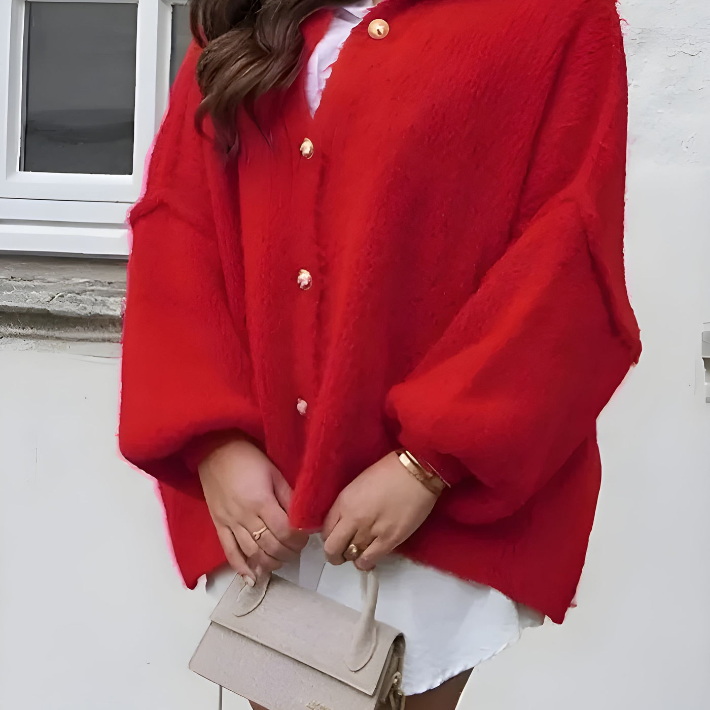 Auriane™ | Cardigan oversize douillet, col rond