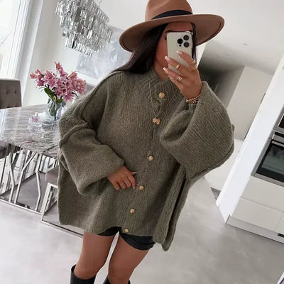 Auriane™ | Cardigan oversize douillet, col rond